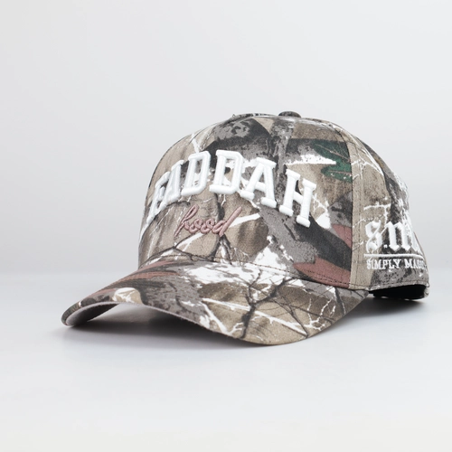 Custom 5-panel cap construction sample at BDBRIM