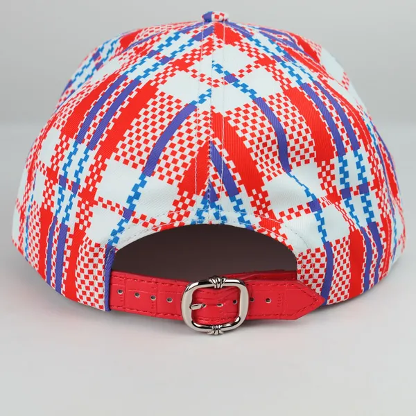 Flat brim cap with adjustable buckle closure at BDBRIM