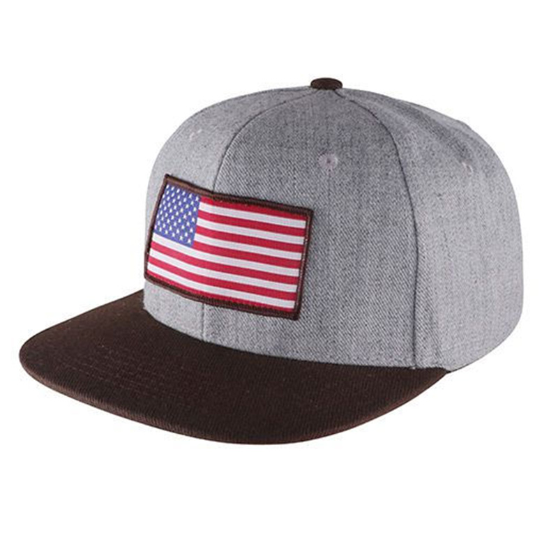 Flat Bill Star Strip United State Flag Cap Custom American Flag Snapback Hats